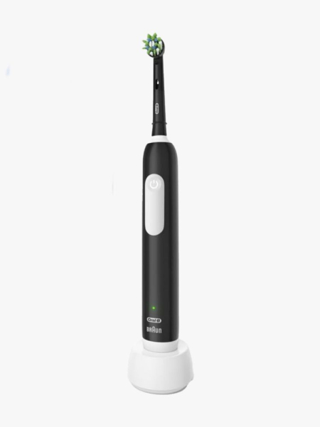 Oral-B Pro 1000 Rechargeable Electric Toothbrush in black on gray background