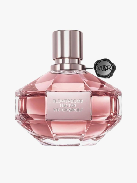 Viktor & Rolf Flowerbomb Nectar Eau de Parfum in branded component on a light gray background